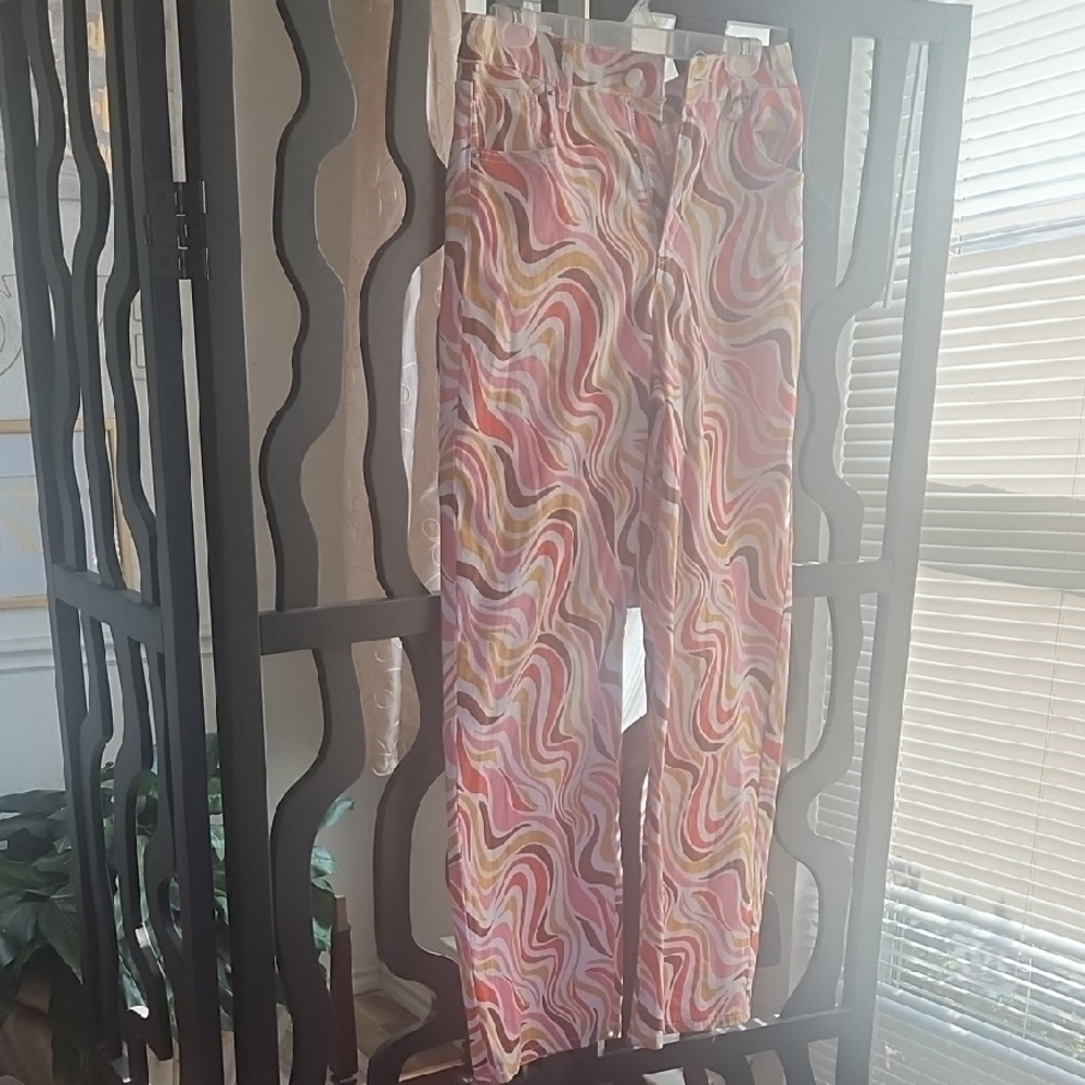 Rue21 Multicolor Swirl Wide Leg Pants